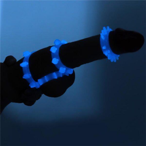 Lumino Play Set 4 Anillo para el Pene Luz Azul-LOVETOY (LoveCherry) EAN: 6970260908412 - Imagen 5