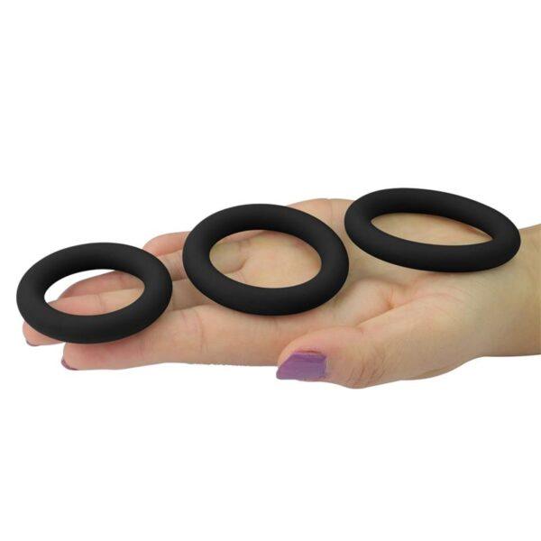 Pack de 3 Anillos para el Pene Power Plus Negro-LOVETOY (LoveCherry) EAN: 6970260906678 - Imagen 3