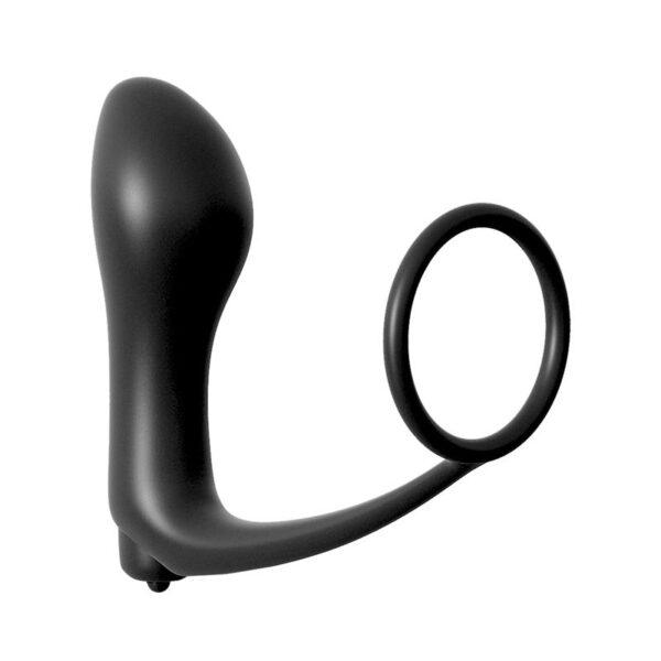 Plug Vibrador con Anillo Pene - Color Negro-ANAL FANTASY COLLECT. (LoveCherry) EAN: 603912363388