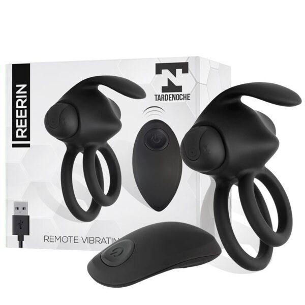 Reerin Anillo Vibrador USB Dual Control Remoto USB Silicona-TARDENOCHE (LoveCherry) EAN: 8436583791103