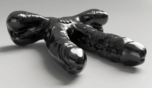 Consolador Doble ABS03 Teamwork All Black Esteroide 25 x 7cm-All Black Steroïd (Fun Distri) EAN: 5420044224531 - Imagen 5