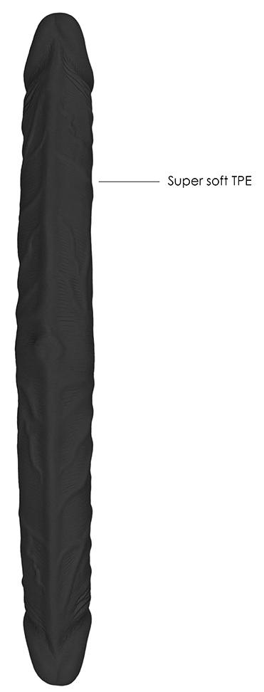 Consolador doble Realrock 36 x 4.4cm Negro - Imagen 4