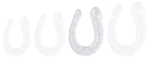 Consolador doble transparente U Jelly L 17 x 4,5cm-ClearlyHorny (Fun Distri)EAN: 3662811437467