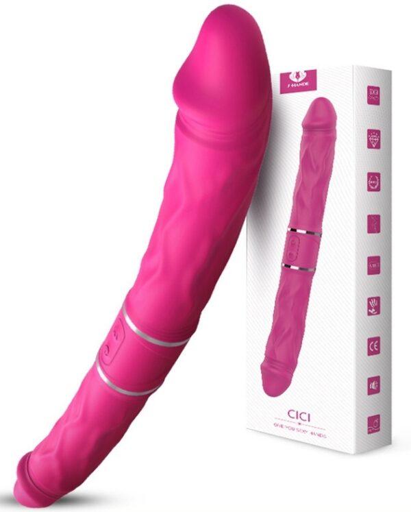 Consolador Doble Vibrador Pyrios Rosa 35 x 3,5cm-Generique (Fun Distri) EAN: 3662811286829 - Imagen 2