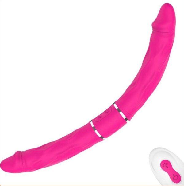 Consolador Doble Vibrador Pyrios Rosa 35 x 3,5cm-Generique (Fun Distri) EAN: 3662811286829