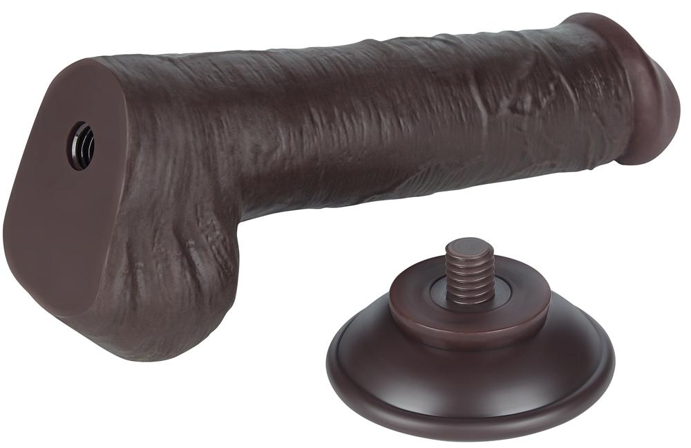 Consolador con monedero de piel deslizante 15 x 4,5cm Negro-LoveToy SlidingSkin (Fun Distri) EAN: 6942063400530 - Imagen 7