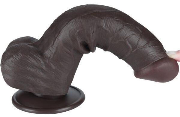 Consolador con monedero de piel deslizante 15 x 4,5cm Negro-LoveToy SlidingSkin (Fun Distri) EAN: 6942063400530 - Imagen 9