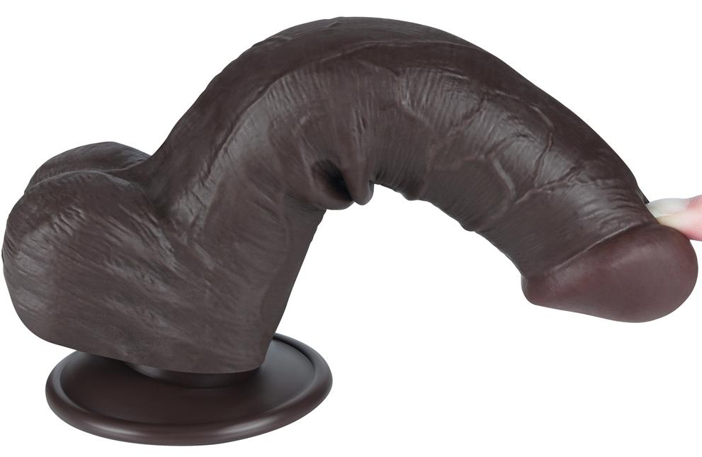 Consolador con monedero de piel deslizante 15 x 4,5cm Negro-LoveToy SlidingSkin (Fun Distri) EAN: 6942063400530 - Imagen 9
