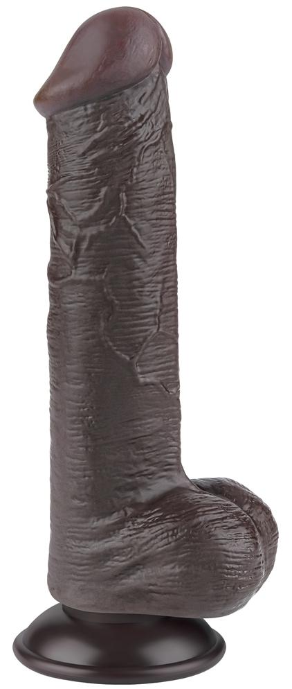 Consolador con monedero de piel deslizante 15 x 4,5cm Negro-LoveToy SlidingSkin (Fun Distri) EAN: 6942063400530