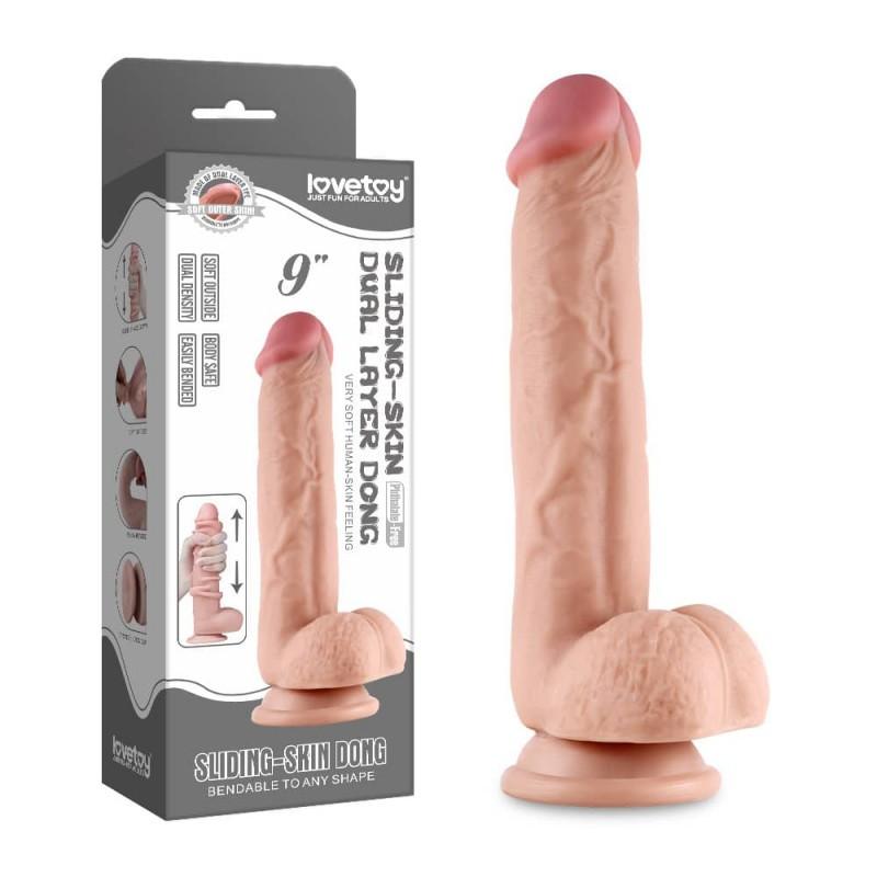 Consolador realista SLIDING SKIN 19 x 4,2 cm-LoveToy SlidingSkin (Fun Distri) EAN: 6970260906364 - Imagen 2