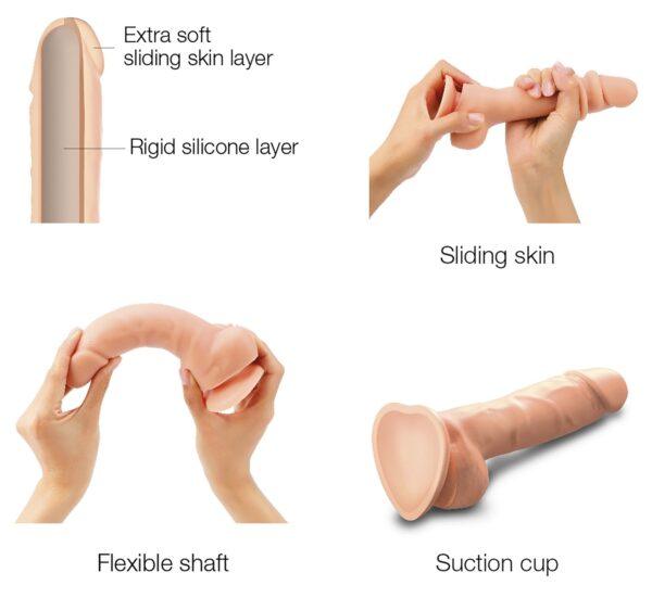 Consolador M 14 x 3.6cm Piel Deslizante Realista Strap-On-Me-strap on me (Fun Distri) EAN: 3700436016909 - Imagen 4