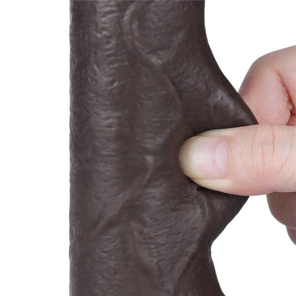 Consolador de piel deslizante 12 x 3,7 cm Negro-LoveToy SlidingSkin (Fun Distri) EAN: 6942063400479 - Imagen 8