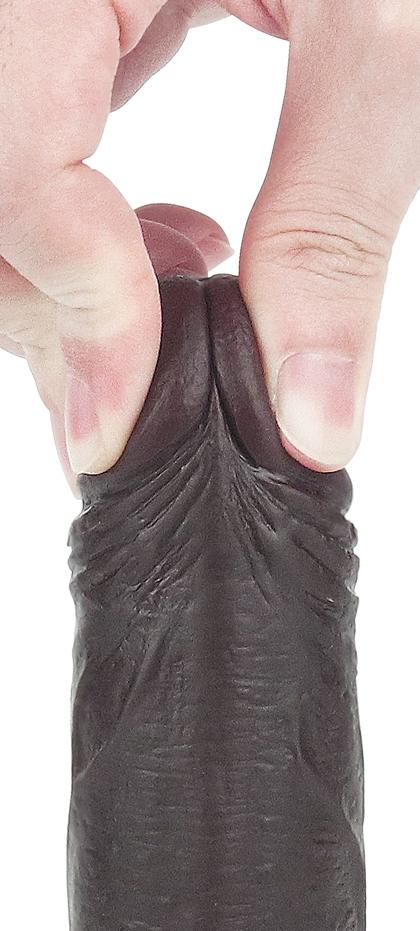 Consolador de piel deslizante 13 x 3,5cm Marrón-LoveToy SlidingSkin (Fun Distri) EAN: 6970260909396 - Imagen 12