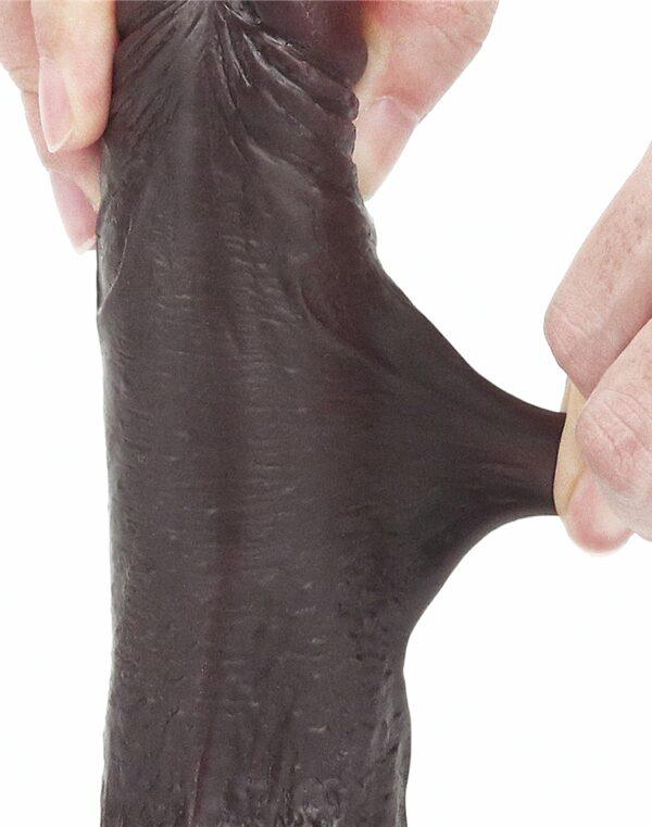 Consolador de piel deslizante 13 x 3,5cm Marrón-LoveToy SlidingSkin (Fun Distri) EAN: 6970260909396 - Imagen 13
