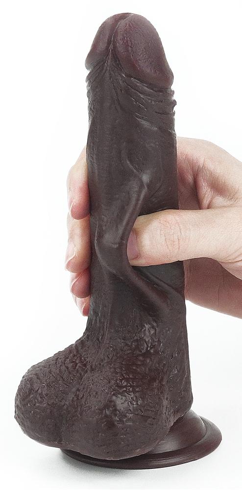 Consolador de piel deslizante 13 x 3,5cm Marrón-LoveToy SlidingSkin (Fun Distri) EAN: 6970260909396 - Imagen 14