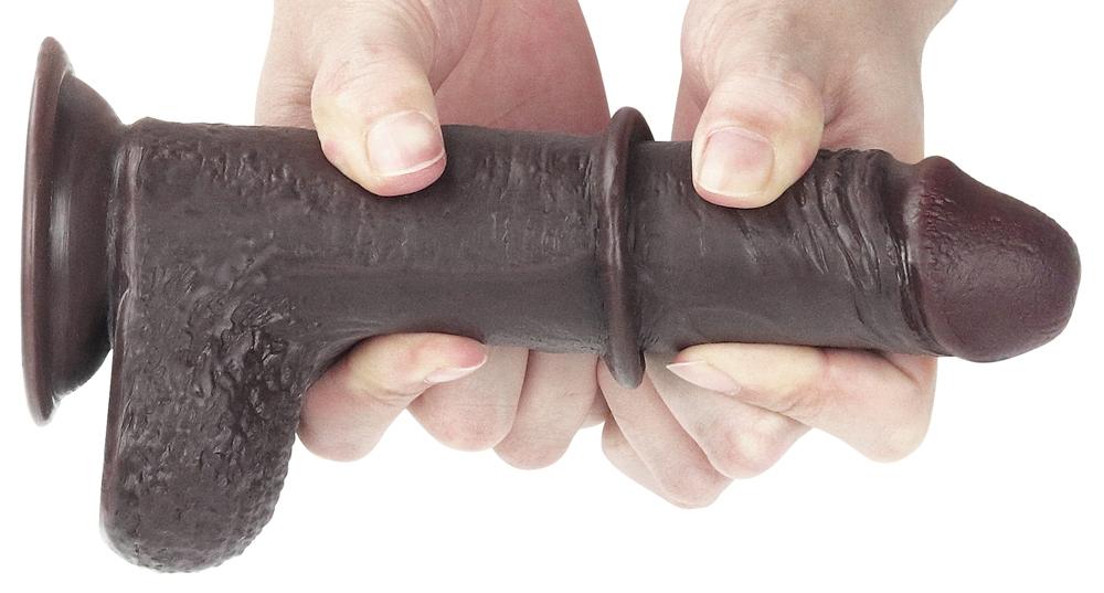 Consolador de piel deslizante 13 x 3,5cm Marrón-LoveToy SlidingSkin (Fun Distri) EAN: 6970260909396 - Imagen 16
