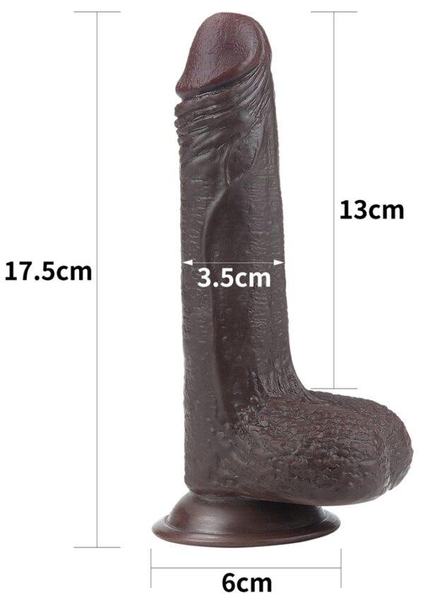 Consolador de piel deslizante 13 x 3,5cm Marrón-LoveToy SlidingSkin (Fun Distri) EAN: 6970260909396 - Imagen 17