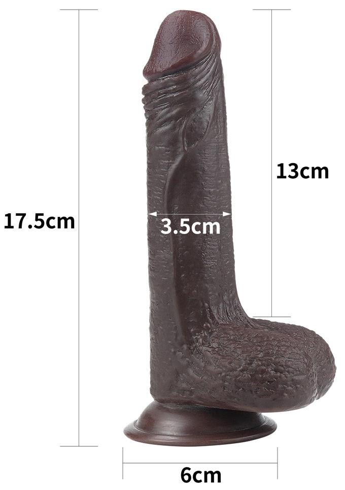 Consolador de piel deslizante 13 x 3,5cm Marrón-LoveToy SlidingSkin (Fun Distri) EAN: 6970260909396 - Imagen 17