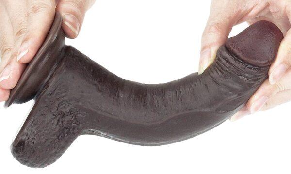 Consolador de piel deslizante 13 x 3,5cm Marrón-LoveToy SlidingSkin (Fun Distri) EAN: 6970260909396 - Imagen 4