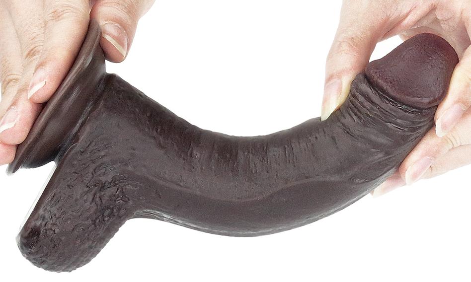 Consolador de piel deslizante 13 x 3,5cm Marrón-LoveToy SlidingSkin (Fun Distri) EAN: 6970260909396 - Imagen 4