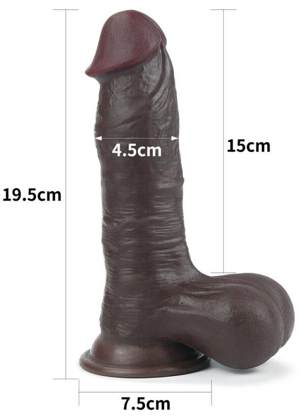 7.8'' Sliding Skin Dual Layer Dong - Whole Testicle-LoveToy SlidingSkin (Fun Distri) EAN: 6970260909426 - Imagen 17