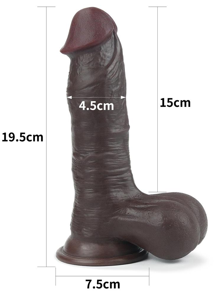 7.8'' Sliding Skin Dual Layer Dong - Whole Testicle-LoveToy SlidingSkin (Fun Distri) EAN: 6970260909426 - Imagen 17