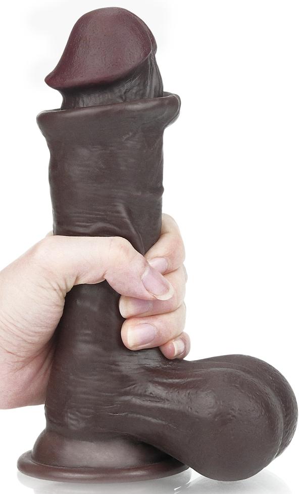 7.8'' Sliding Skin Dual Layer Dong - Whole Testicle-LoveToy SlidingSkin (Fun Distri) EAN: 6970260909426 - Imagen 4