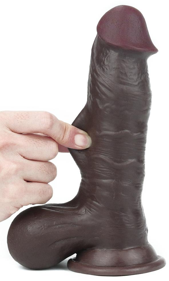 7.8'' Sliding Skin Dual Layer Dong - Whole Testicle-LoveToy SlidingSkin (Fun Distri) EAN: 6970260909426 - Imagen 5