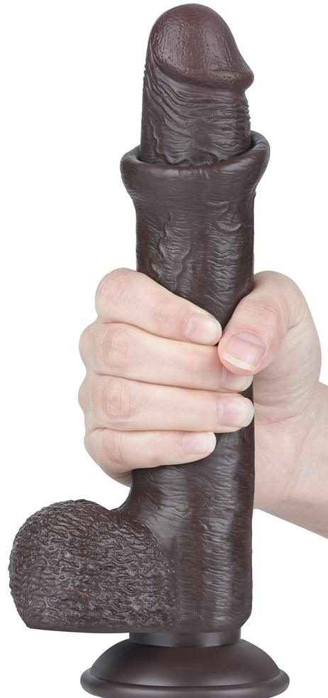 Consolador Piel Deslizante 17 x 3.5cm Negro-LoveToy SlidingSkin (Fun Distri) EAN: 6942063400561 - Imagen 3