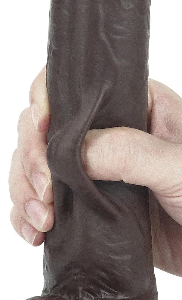 Consolador de piel deslizante 17 x 4,2cm Marrón-LoveToy SlidingSkin (Fun Distri) EAN: 6970260909402 - Imagen 13