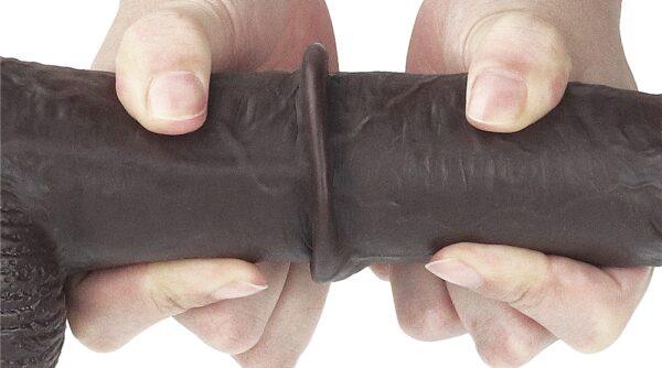 Consolador de piel deslizante 17 x 4,2cm Marrón-LoveToy SlidingSkin (Fun Distri) EAN: 6970260909402 - Imagen 14