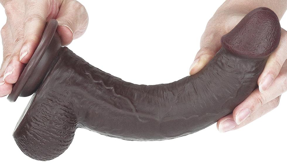Consolador de piel deslizante 17 x 4,2cm Marrón-LoveToy SlidingSkin (Fun Distri) EAN: 6970260909402 - Imagen 3