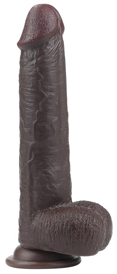 Consolador de piel deslizante 17 x 4,2cm Marrón-LoveToy SlidingSkin (Fun Distri) EAN: 6970260909402