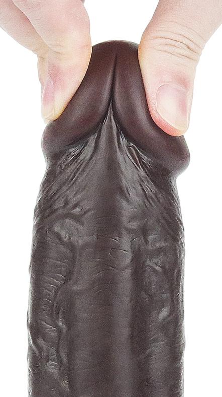 Consolador de piel deslizante 18 x 4,5cm Marrón-LoveToy SlidingSkin (Fun Distri) EAN: 6970260909419 - Imagen 11