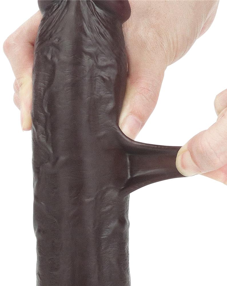 Consolador de piel deslizante 18 x 4,5cm Marrón-LoveToy SlidingSkin (Fun Distri) EAN: 6970260909419 - Imagen 12