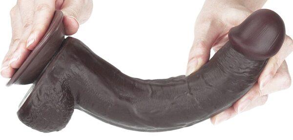 Consolador de piel deslizante 18 x 4,5cm Marrón-LoveToy SlidingSkin (Fun Distri) EAN: 6970260909419 - Imagen 5