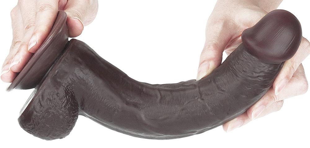 Consolador de piel deslizante 18 x 4,5cm Marrón-LoveToy SlidingSkin (Fun Distri) EAN: 6970260909419 - Imagen 5