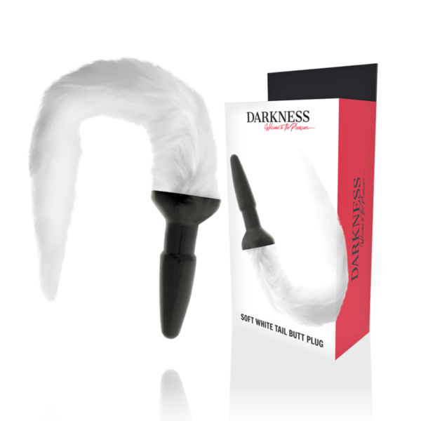 DARKNESS - PLUG ANAL SILICONA CON COLA BLANCA-DARKNESS ANAL (Dreamlove) EAN: 8435565909284