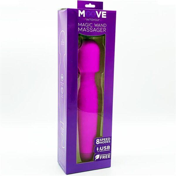 Magic Wand Masajeador Silicona Purpura-MOOVE (LoveCherry) EAN: 8436583790663 - Imagen 2