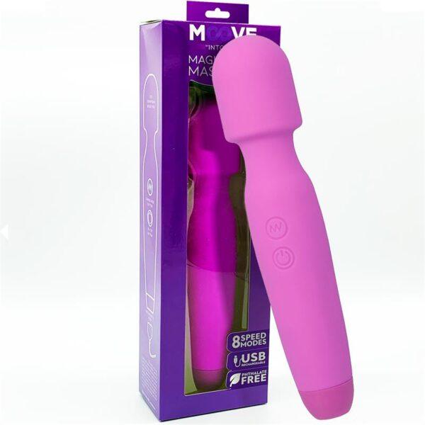 Magic Wand Masajeador Silicona Purpura-MOOVE (LoveCherry) EAN: 8436583790663