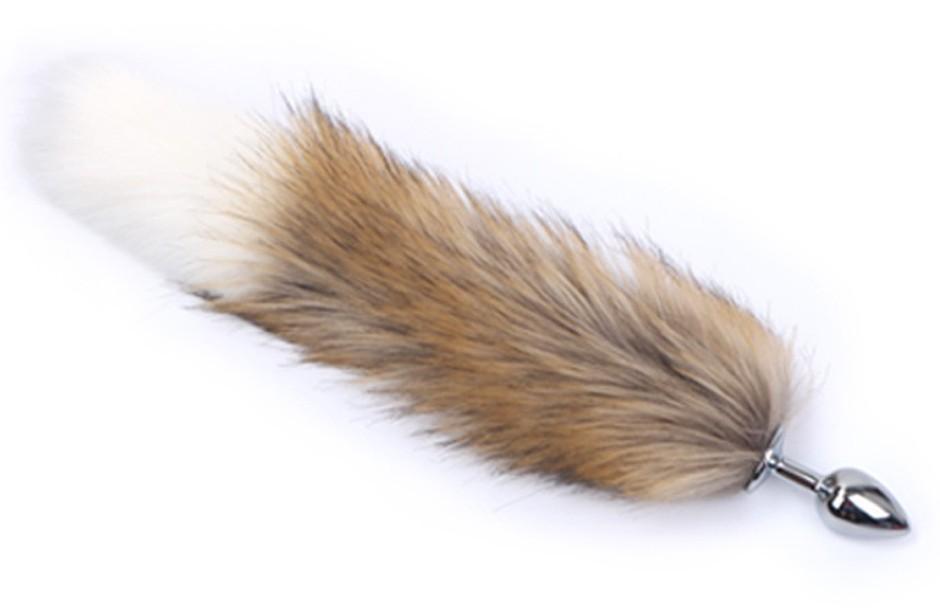 Tapón Cola de Zorro 6 x 2,7cm Beige-Blanco - Imagen 2