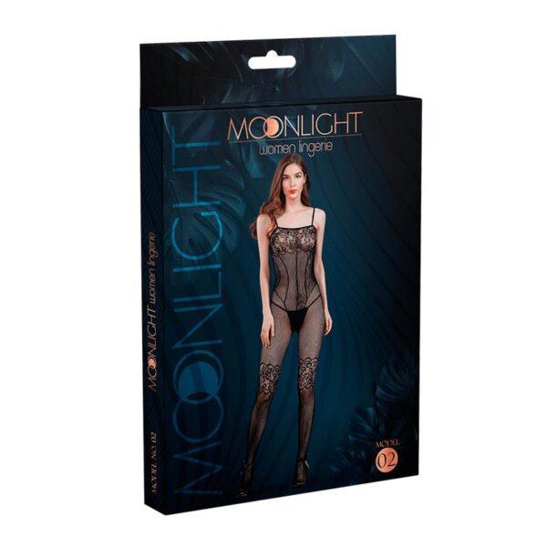 Bodystocking Model 02 Talla Única Negro-MOONLIGHT (LoveCherry) EAN: 8433345320021 - Imagen 4