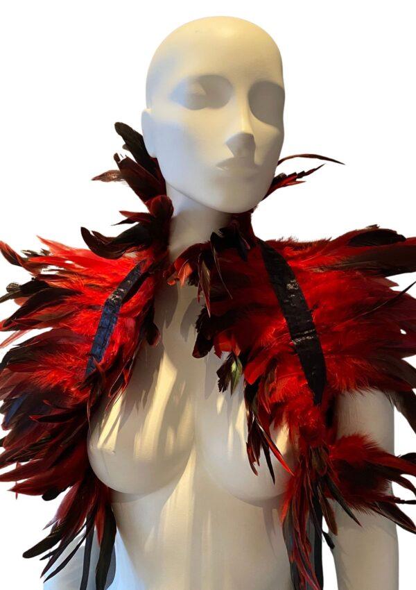 Cubrehombros de plumas Rojo-Kinky Diva (Fun Distri) EAN: 8720726094115 - Imagen 5