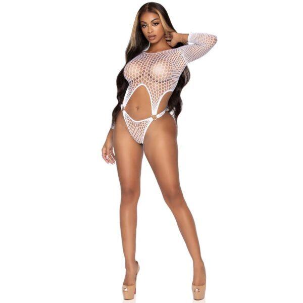 LEG AVENUE - BODY TANGA DE MANGA LARGA TALLA ÚNICA BLANCO-LEG AVENUE BODYSTOCKINGS (Dreamlove) EAN: 714718555041 - Imagen 3