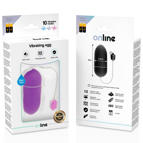 ONLINE - HUEVO VIBRADOR WATERPROOF LILA-ONLINE (Dreamlove) EAN: 8435565932244 - Imagen 5