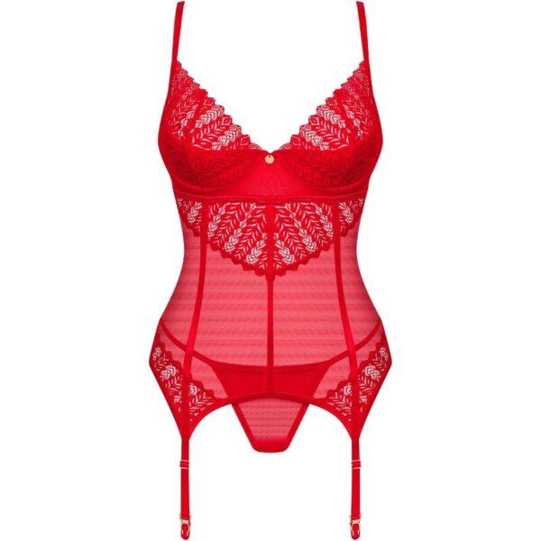 OBSESSIVE - INGRIDIA CORSET & TANGA ROJO M/L-OBSESSIVE CORSETS (Dreamlove) EAN: 5901688255254 - Imagen 5