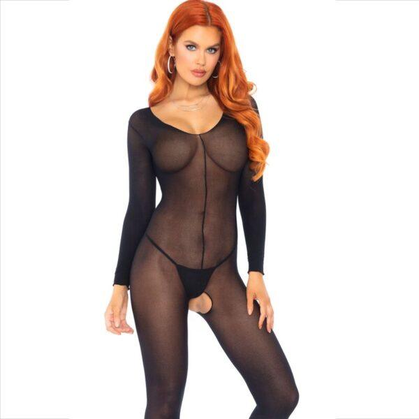 LEG AVENUE - BODYSTOCKING NEGRO MANGA LARGA-LEG AVENUE BODYSTOCKINGS (Dreamlove) EAN: 714718011042
