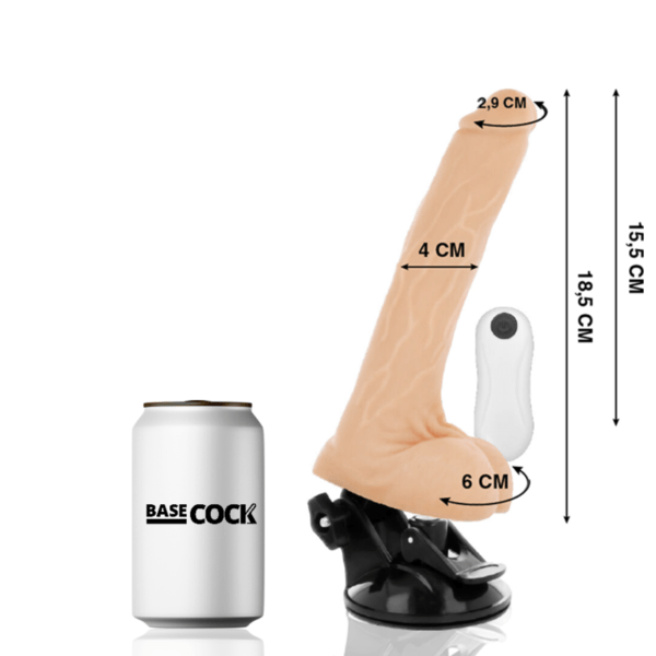 BASECOCK - VIBRADOR ARTICULABLE CONTROL REMOTO NATURAL 18.5 CM -O- 4 CM-BASECOCK (Dreamlove) EAN: 8435565908522 - Imagen 2