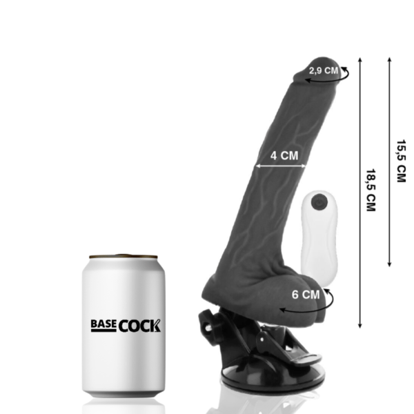 BASECOCK - VIBRADOR ARTICULABLE CONTROL REMOTO NEGRO 18.5 CM -O- 4 CM-BASECOCK (Dreamlove) EAN: 8435565908539 - Imagen 2