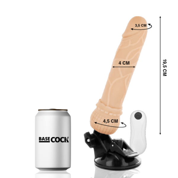 BASECOCK - VIBRADOR REALISTICO CONTROL REMOTO NATURAL 19.5 CM -O- 4 CM-BASECOCK (Dreamlove) EAN: 8435565908461 - Imagen 2